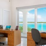 beachfront-sunrise-villa-turks-caicos-upper level ocean view office