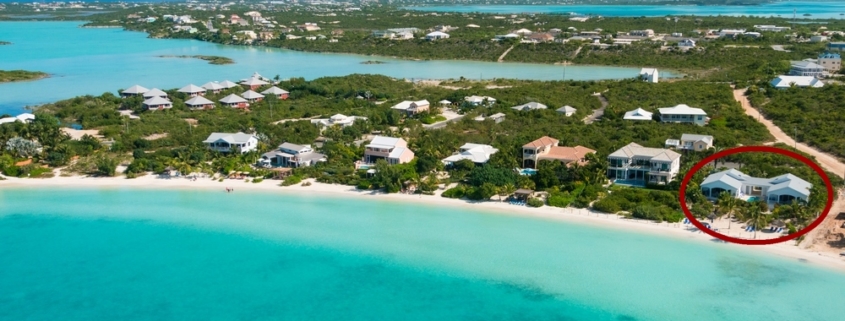 coconut-beach-villa-turks-caicos drone view of location