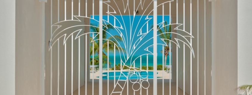 coconut-beach-villa-turks-caicos view of entrance to pool