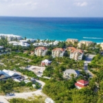 grace-bay-beach-commercial-lot drone view with red dot showing location