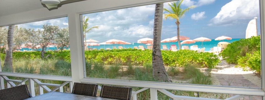 ocean-club-beachfront-condo-suite-1103 screened porch view to beach
