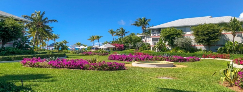 ocean-club-beachfront-condo-landscaped grounds