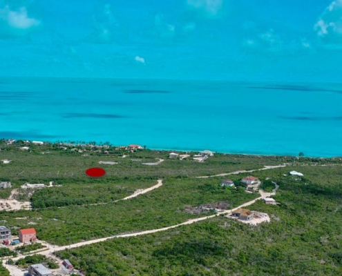 turks-caicos-land-long-bay lot on long bay highway close to marina drone view