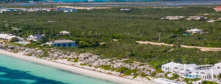 turks-caicos-land-long-bay beach drone view