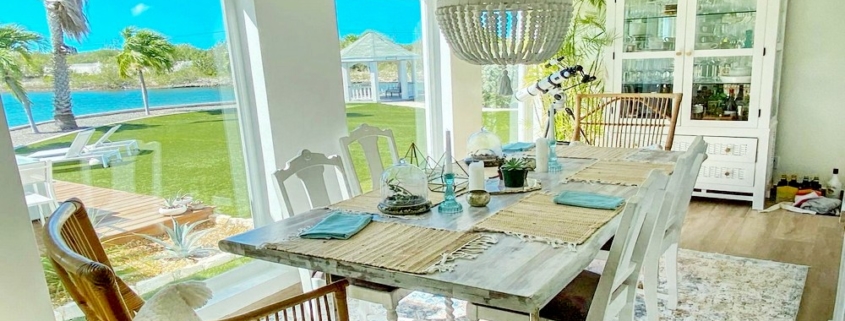 waterfront-turks-caicos-homes-for-sale-palm-point dining area