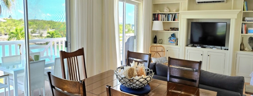 waterfront-turks-caicos-homes-for-sale-palm-point-upper level apartment dining area