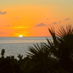 providenciales-oceanfront-home-chalk-sound sunset view from property