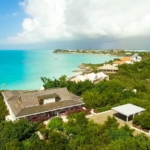 providenciales-oceanfront-home-chalk-sound drone view of property