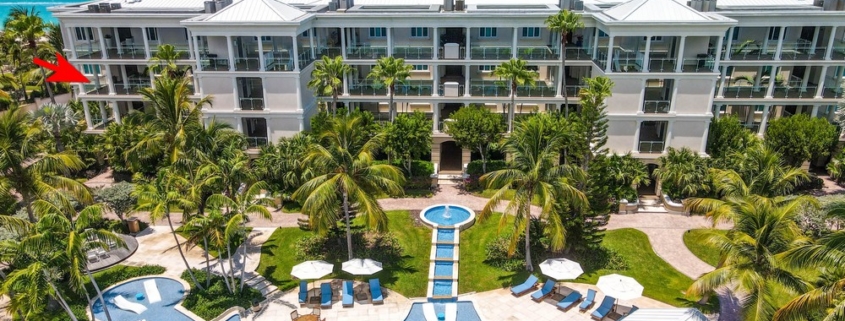 beachfront-residence-pinnacle-grace-bay-suite-307-drone view showing location