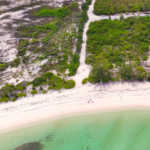 sandy-point-north-caicos-beachfront-drone view