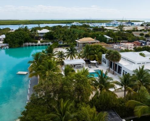 canal-front-luxury-leeward-villa-14 nina lane drone view of property