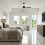 beachfront-sunrise-villa-turks-caicos-real-estate downstair bedroom virtually staged