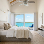 Virtually staged bedroom Sunrise Villa, Turks and Caicos