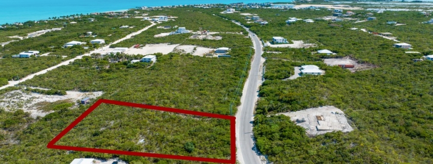 one-acre-long-bay-home-site-drone view with property boundary outline