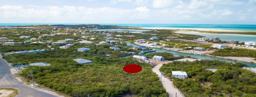 turks-caicos-canal-front-discovery-bay-drone view from road