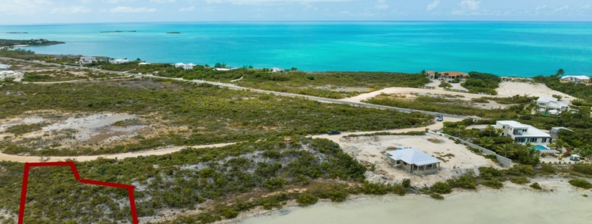 turks-caicos-waterfront-turtle-tail-home-site-drone view of coastline