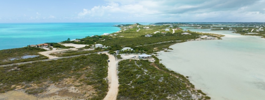 turks-caicos-waterfront-turtle-tail-home-site-overhead drone view