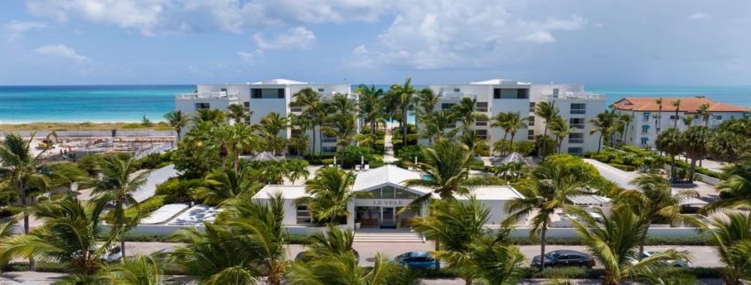 Le-Vele-suite-301-grace-bay-beachfront-condominium-drone view of property