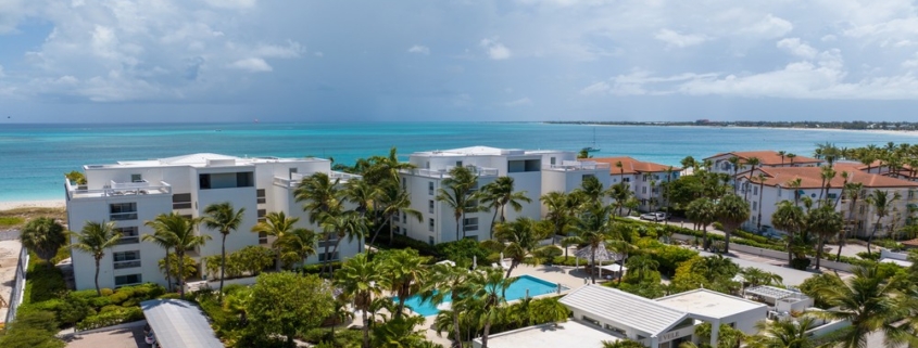 Le-Vele-suite-301-grace-bay-beachfront-drone view of resort