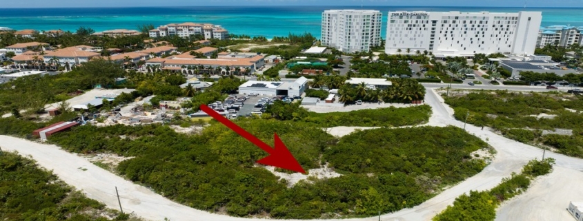 drone view grace-bay-commercial-land next to Graceway gourmet