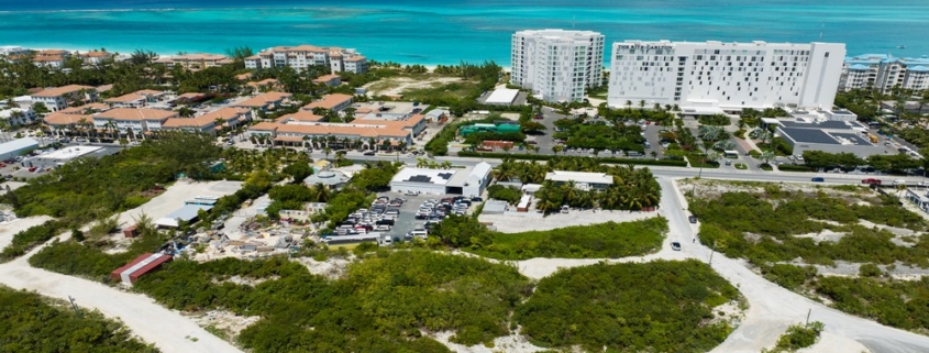 drone view grace-bay-commercial-land next to Graceway gourmet