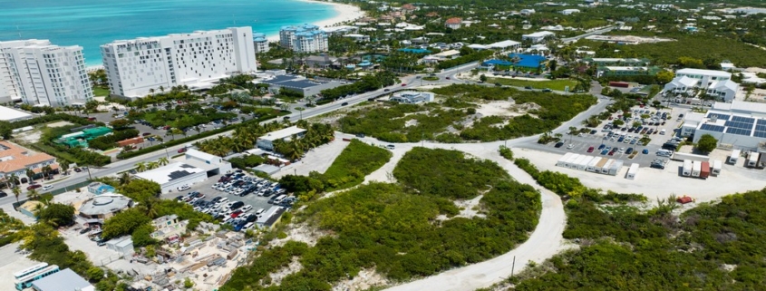 drone view grace-bay-commercial-land next to Graceway gourmet