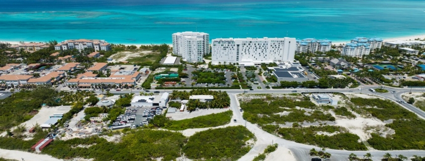 drone view grace-bay-commercial-land next to Graceway gourmet