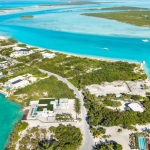casa-verde-luxury-turks-caicos-canal-estate-drone view of canal, ocean and Emerald Point