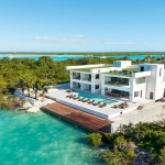 casa-verde-luxury-turks-caicos-canal-estate-drone view from canal