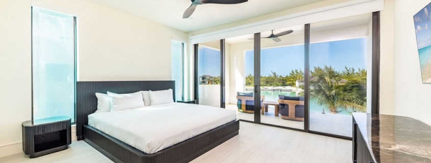 casa-verde-luxury-turks-caicos-canal-estate-lower level villa bedroom