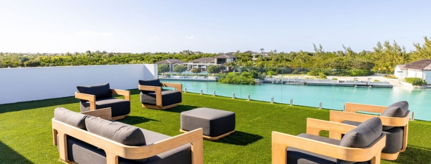casa-verde-luxury-turks-caicos-canal-estate-top floor terrace with canal views