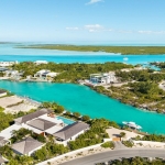 casa-verde-luxury-turks-caicos-canal-estate-drone view of canal, ocean and Emerald Point