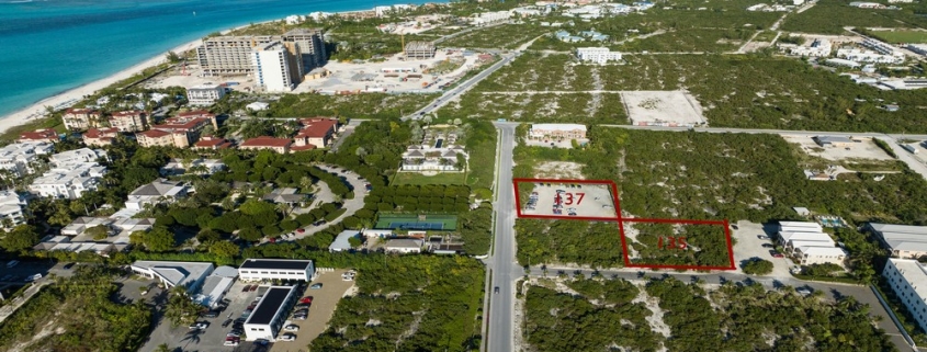 commercial-grace-bay-development-site-princess-drive-drone view showing lots 137 and 135 block 60804