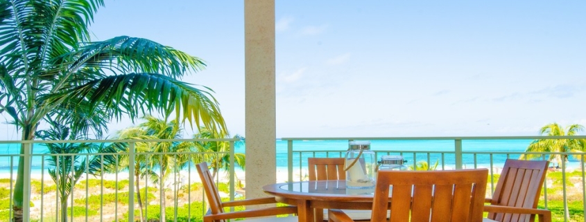 grace-bay-beachfront-1 bedroom-condo-suite 304-balcony view