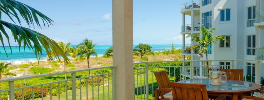 grace-bay-beachfront-1 bedroom-condo-suite 304-balcony view