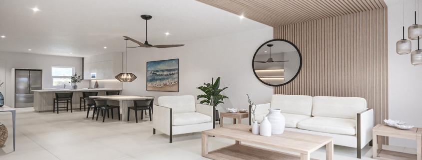 3 bedroom-seascape-townhomes-grace -bay-residence-unit 3 living room