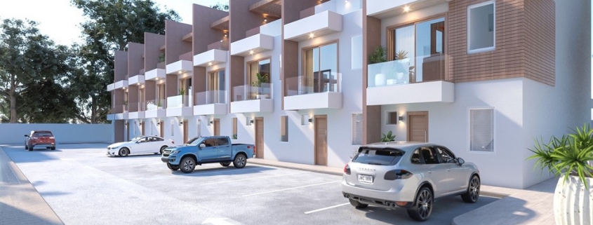 3 bedroom-seascape-townhomes-grace -bay-residence-exterior view parking
