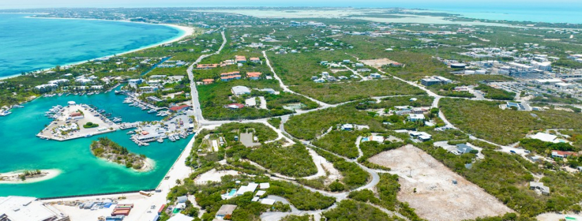 2-parcels-turtle-cove-land-for-sale-drone view 2-parcels-turtle-cove-land-for-sale-turks-caicos-real-estate